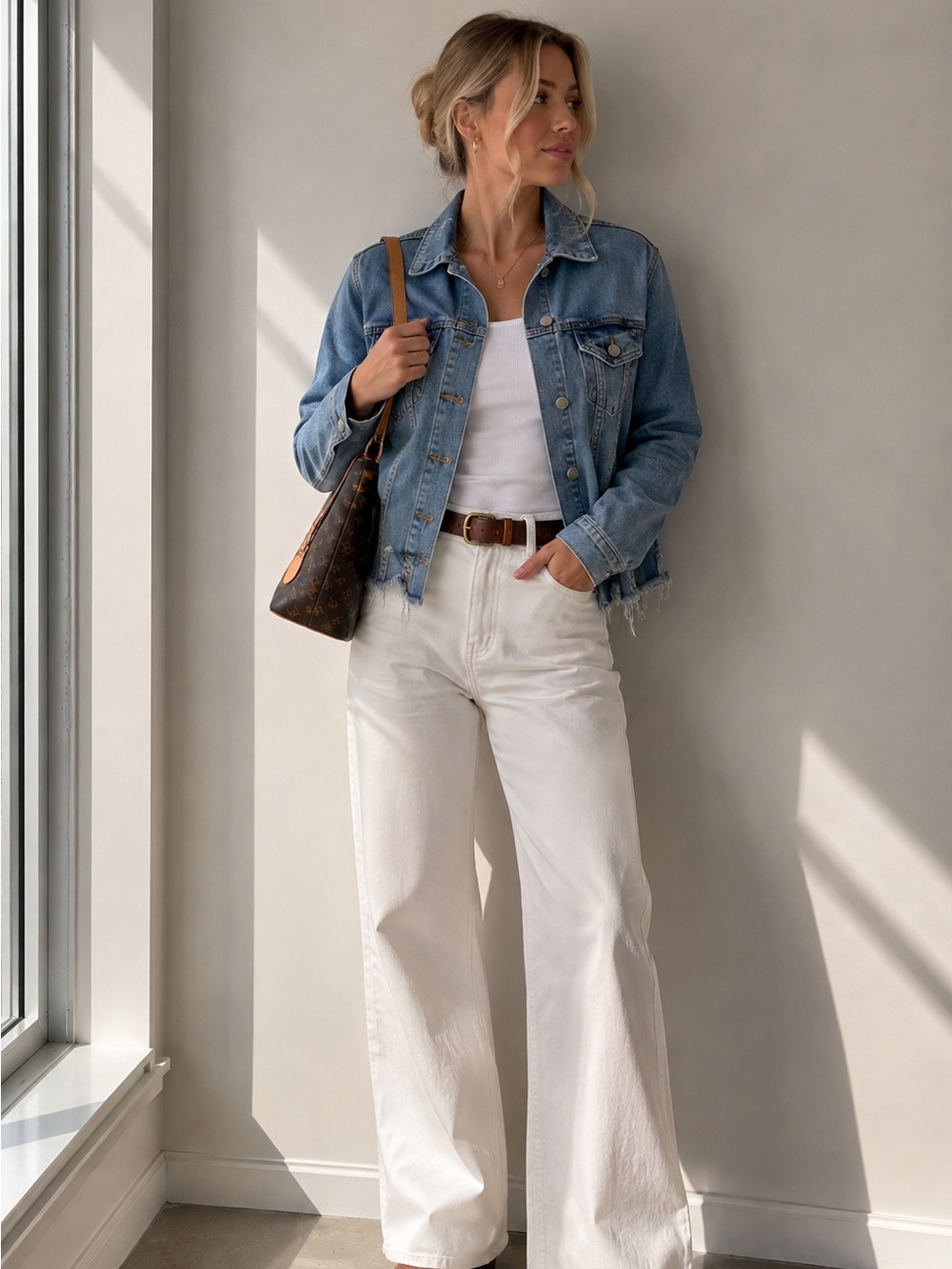 Dex Faded Light Blue Distressed Denim Jacket